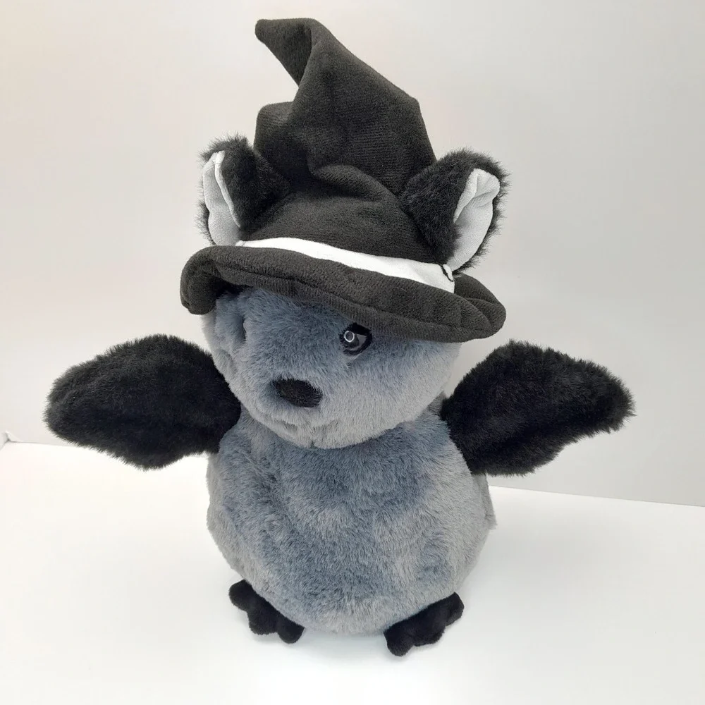 Inter-American Products Gray Bat Plush Witch Hat Halloween Stuffed Animal 10